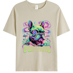 Psychedelic Pup Papa: 70s Acid Bulldog T-Shirt